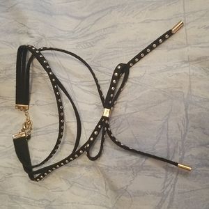 Black Leather Choker Necklace